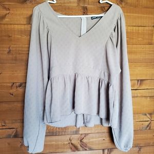 Long sleeve peplum
